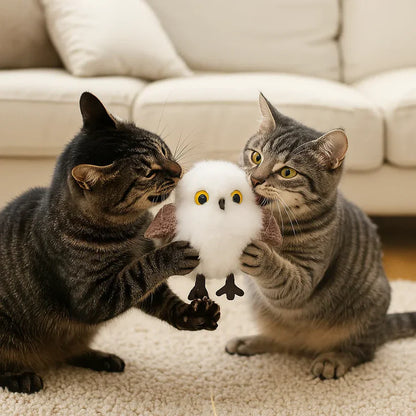 Plivinājoša un čivinoša putniņa rotaļlieta kaķiem