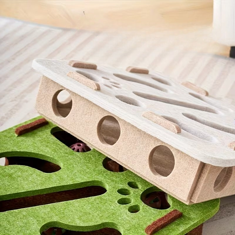 Interaktīvā mīklu kastīte ar bumbiņām kaķiem