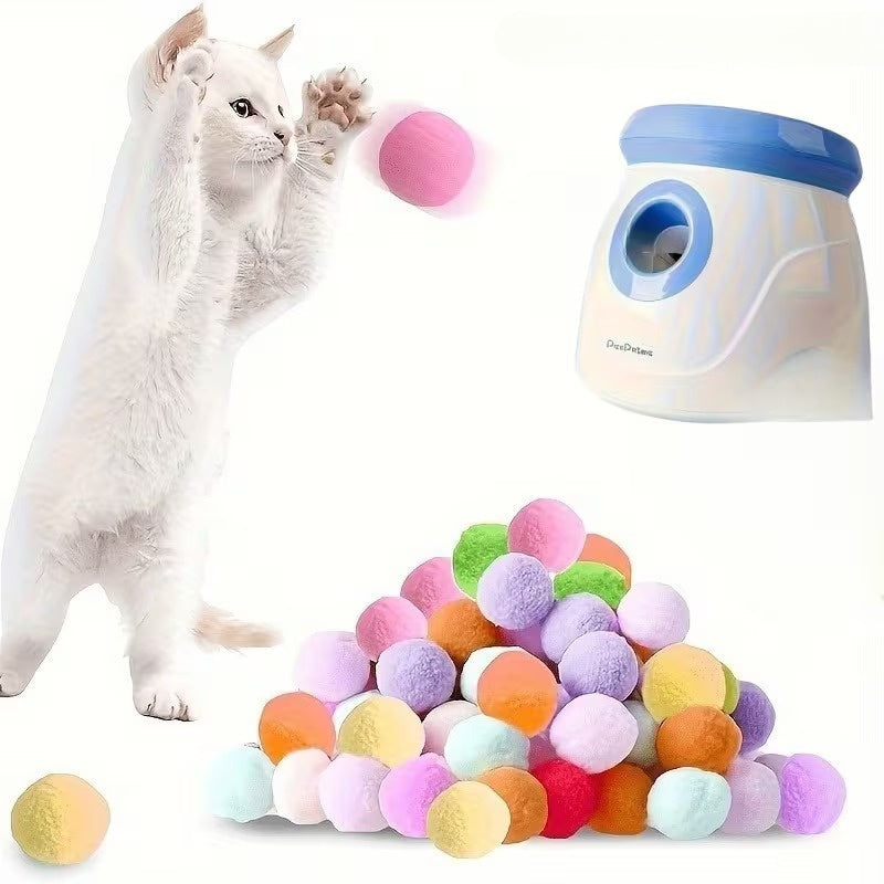 Interaktīvi mīkstie rotaļu bumbiņi kaķiem