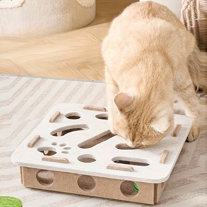 Interaktīvā mīklu kastīte ar bumbiņām kaķiem