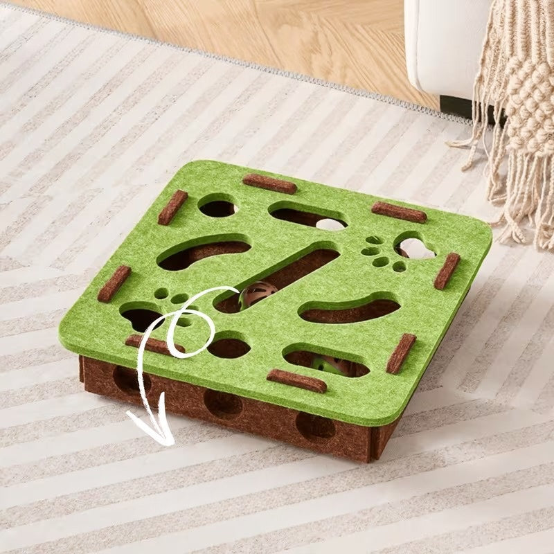 Interaktīvā mīklu kastīte ar bumbiņām kaķiem